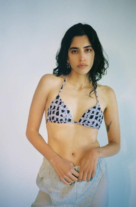  Helena Manzano 비키니 수영복 헬레나 만자노 팔로마 비키니 탑 블랙/퍼플 - OTHER BRANDS