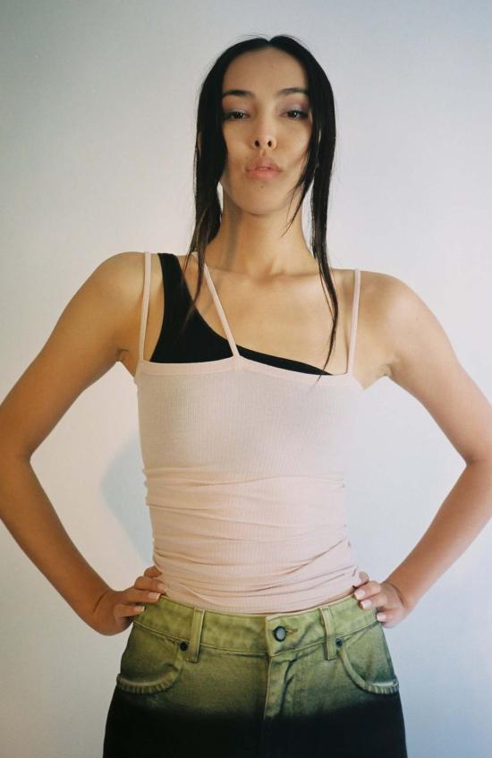  베이스레인지 민소매 티셔츠 Nida Tank Laut Pink - BASERANGE