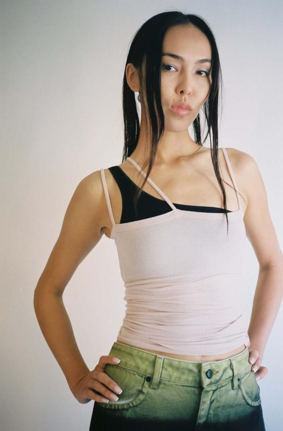  베이스레인지 민소매 티셔츠 Nida Tank Laut Pink - BASERANGE