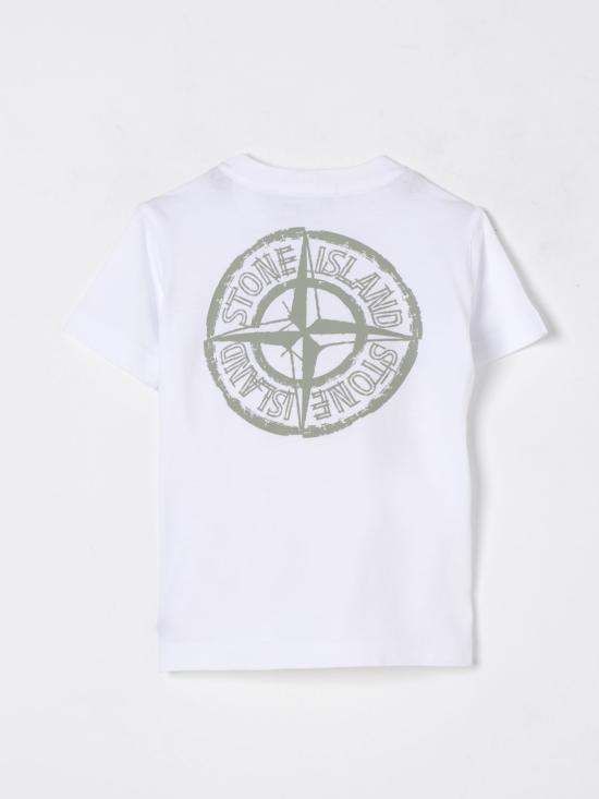 25FW [키즈] 스톤 아일랜드 티셔츠 2100010S0126 V0001 White - STONE ISLAND