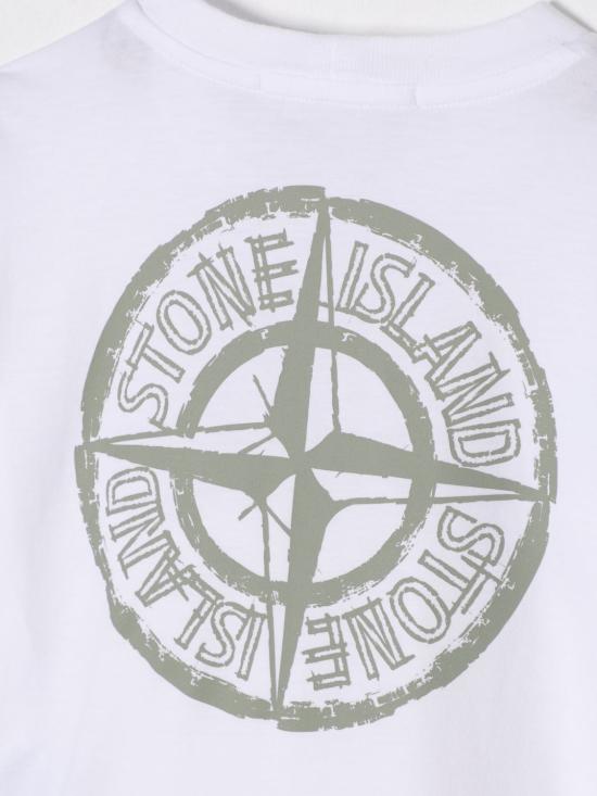 25FW [키즈] 스톤 아일랜드 티셔츠 2100010S0126 V0001 White - STONE ISLAND