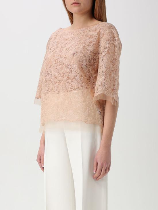 25SS 에르마노 설비노 반팔 티셔츠 D462L300OEX 41314 Pink - ERMANNO SCERVINO