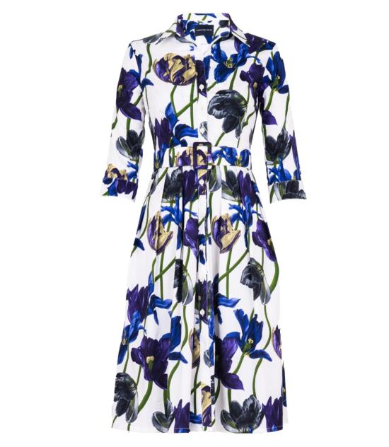  사만다 성 롱 원피스 오드리 드레스 화이트/블루