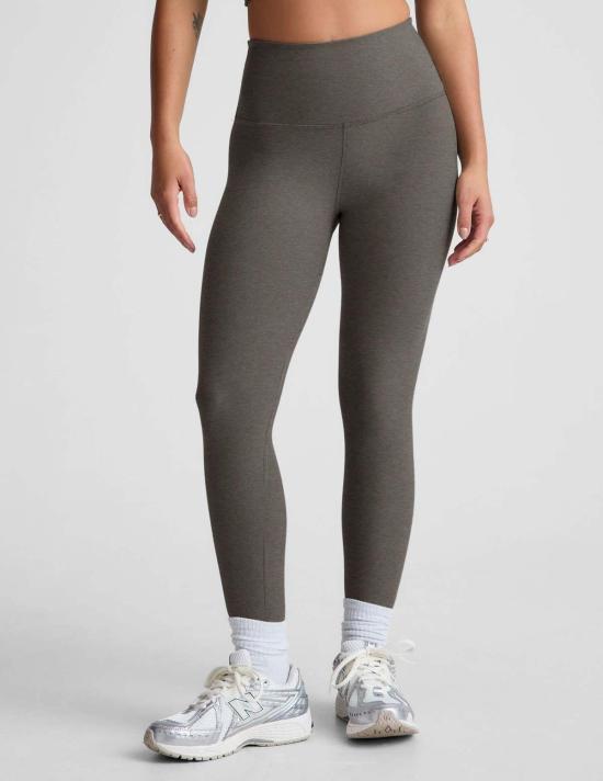  Beyond Yoga 트레이닝/조거 팬츠 Spacedye Caught In The Midi 하이웨이스트 레깅스 True Heather Grey