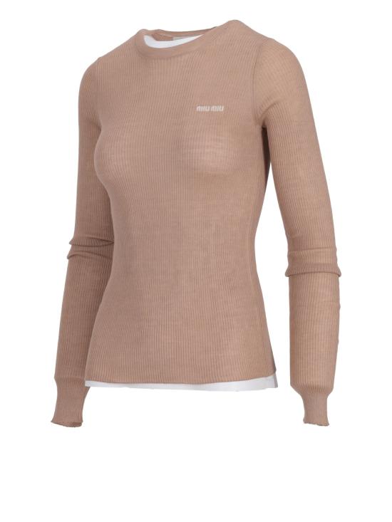25SS 미우미우 스웨터 MML821S23213KV F0040 CAMMELLO - MIU MIU