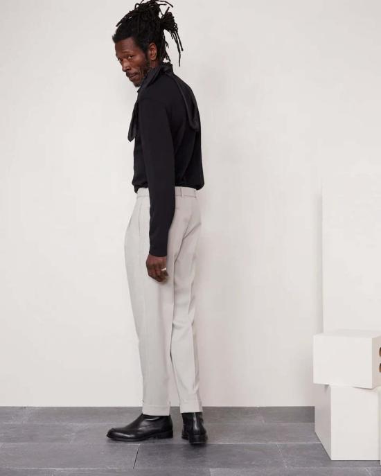  오피신 제네랄 스트레이트 팬츠 오피시네 제네랄 휴고  스톤 - OFFICINE GENERALE