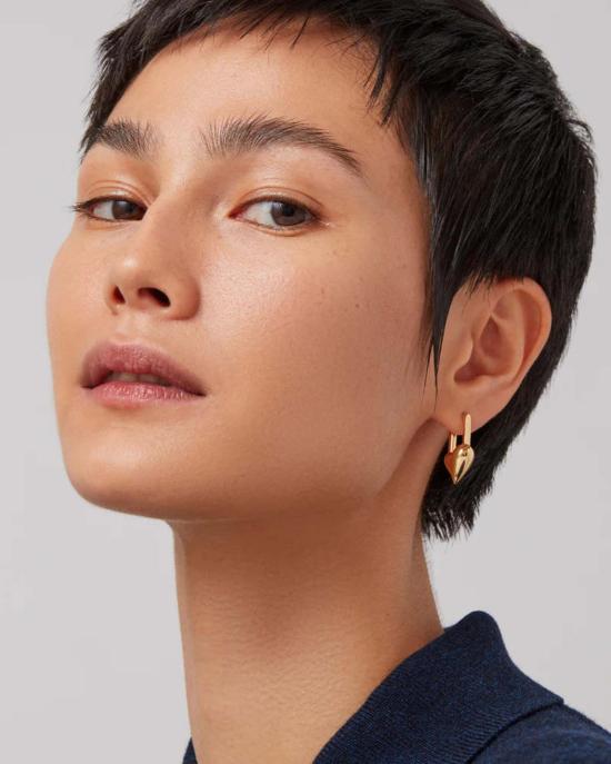  제니 버드 이어링 패드락 하트 허기스 골드 - JENNY BIRD