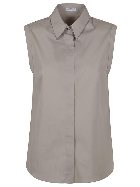 25SS 브루넬로 쿠치넬리 셔츠 M0091MA616 C7498 STONY GROUND GREY