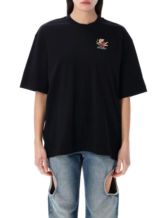 25SS 오프화이트 반팔 티셔츠 OWAA134S25JER001 1001 BLACK