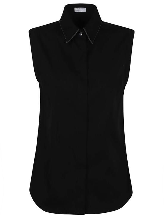 25SS 브루넬로 쿠치넬리 셔츠 M0091MA616 C101 NERO BLACK