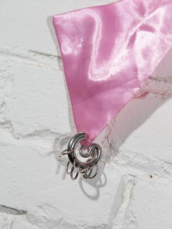  판코네시 이어링 후프 피어싱 세르펜트  실버 - PANCONESI