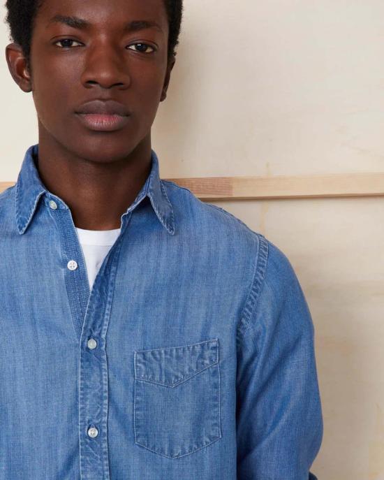  오피신 제네랄 긴팔 셔츠 Officine Generale Bd  인디고 - OFFICINE GENERALE