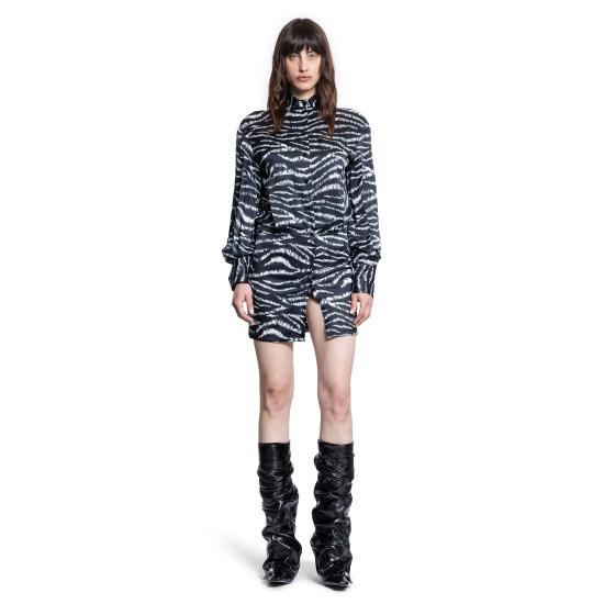  디 아티코 숏 원피스 250WCA00093VSE001PR414 Black White