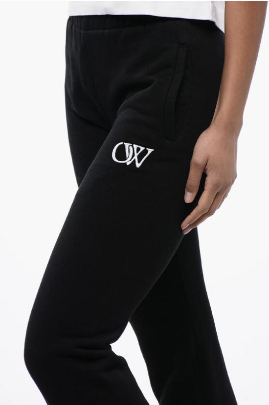  오프화이트 스트레이트 팬츠 OWCH006S24FLE0011001 Black - OFF WHITE