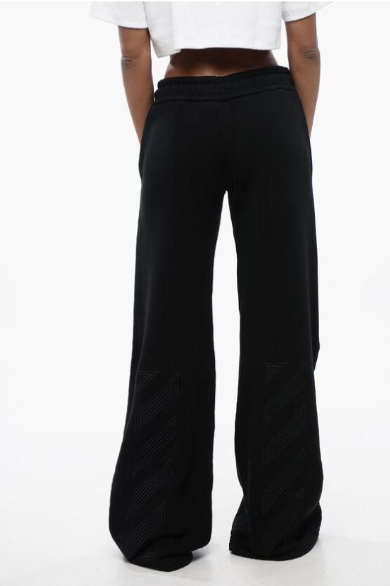  오프화이트 스트레이트 팬츠 OWCH022S24FLE0021010 Black - OFF WHITE