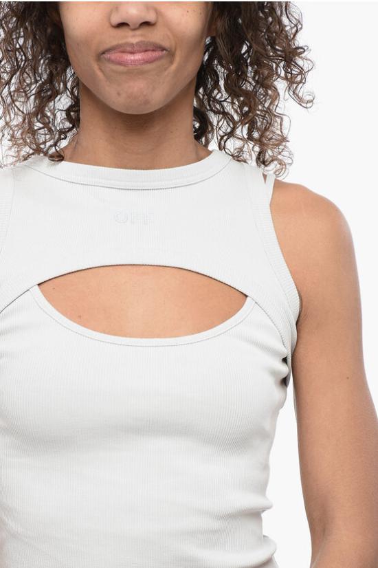  오프화이트 숏 원피스 OWDB496S24JER0014040 Light blue - OFF WHITE