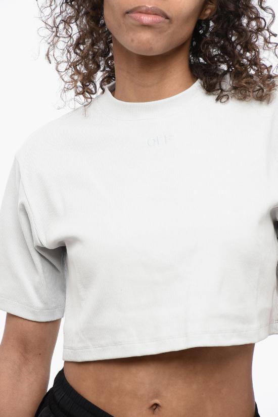 오프화이트 반팔 티셔츠 OWAA081S24JER0014040 Gray - OFF WHITE