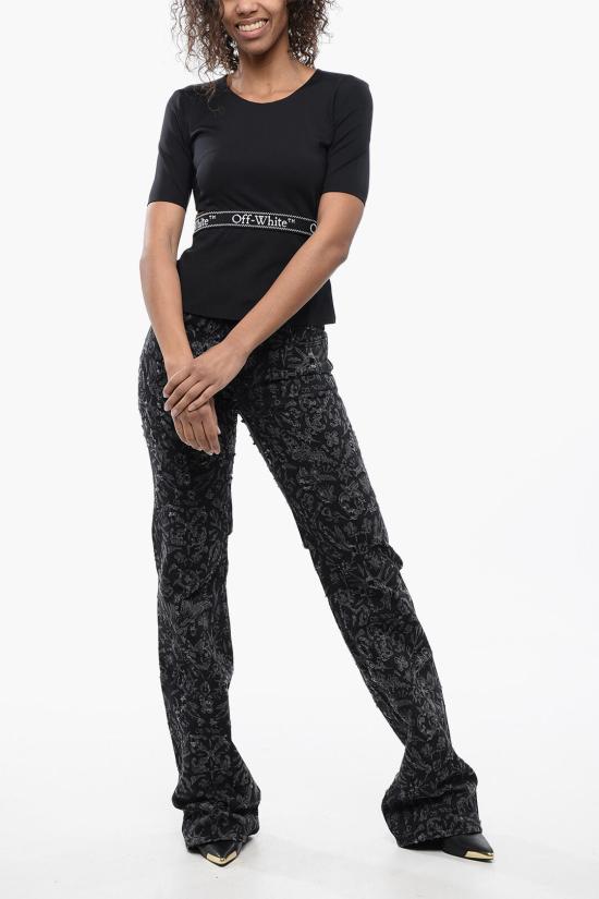  오프화이트 반팔 티셔츠 OWVA043S24JER0011001 Black - OFF WHITE