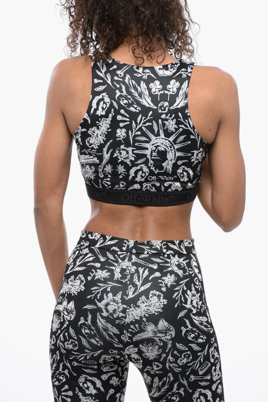  오프화이트 민소매 티셔츠 OWVO087S24JER0011010 Black White - OFF WHITE