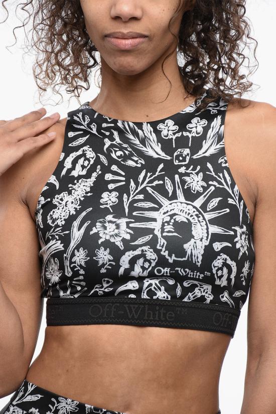  오프화이트 민소매 티셔츠 OWVO087S24JER0011010 Black White - OFF WHITE