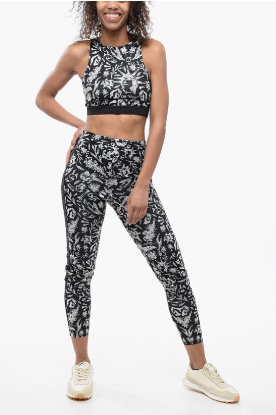  오프화이트 레깅스 OWVV013S24JER0011010 Black White - OFF WHITE