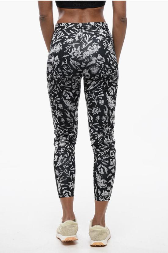  오프화이트 레깅스 OWVV013S24JER0011010 Black White - OFF WHITE