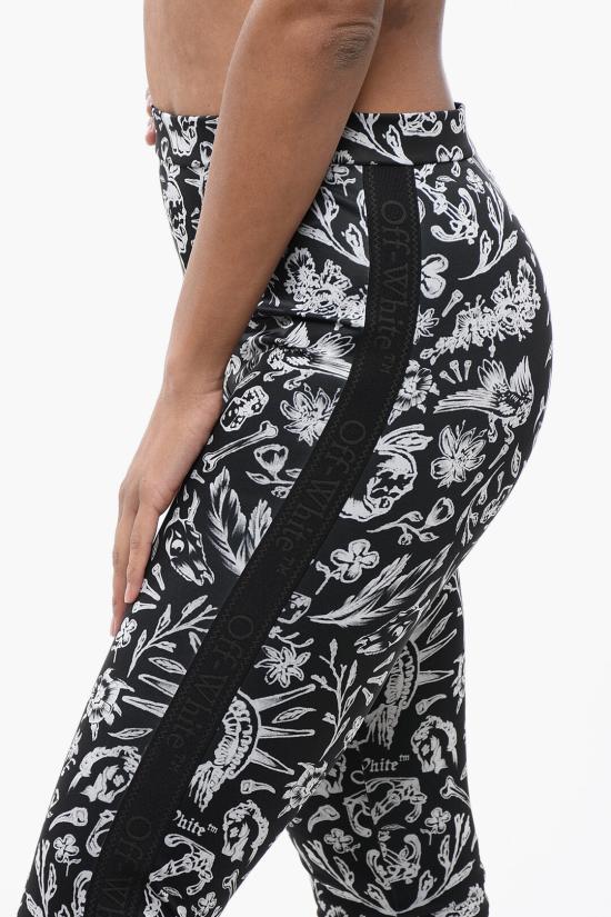  오프화이트 레깅스 OWVV013S24JER0011010 Black White - OFF WHITE