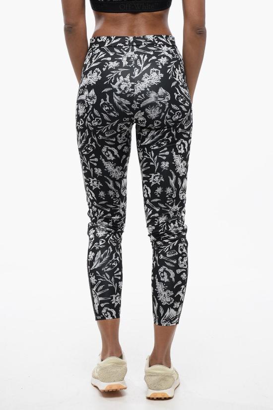  오프화이트 레깅스 OWVV013S24JER0011010 Black White - OFF WHITE