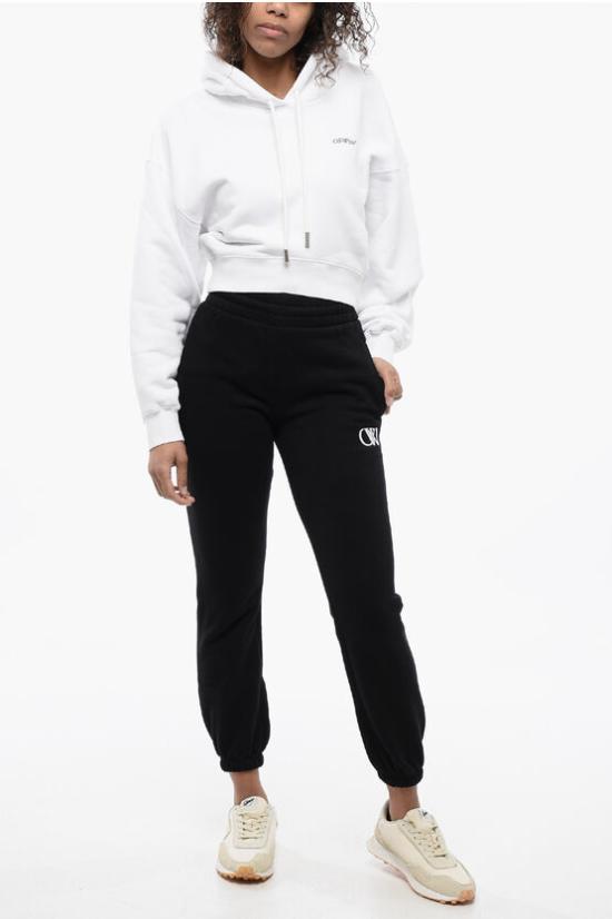  오프화이트 후드 티셔츠 OWBB056S24FLE0010184 White - OFF WHITE