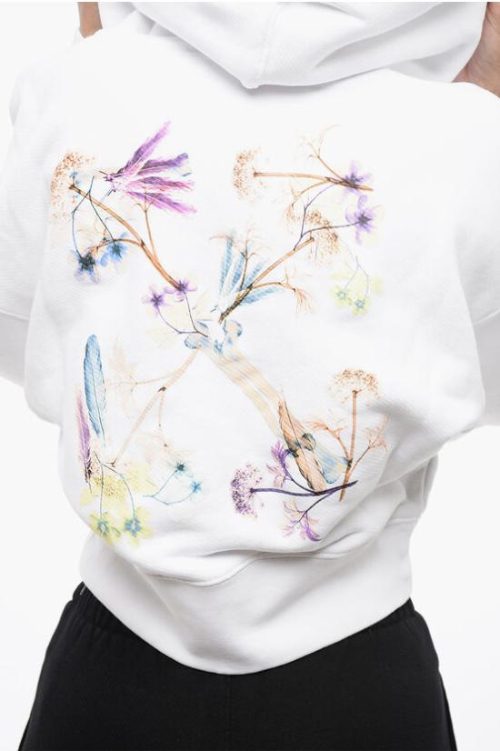  오프화이트 후드 티셔츠 OWBB056S24FLE0010184 White - OFF WHITE