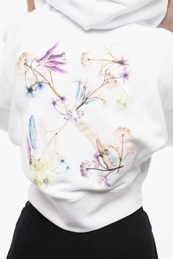  오프화이트 후드 티셔츠 OWBB056S24FLE0010184 White - OFF WHITE