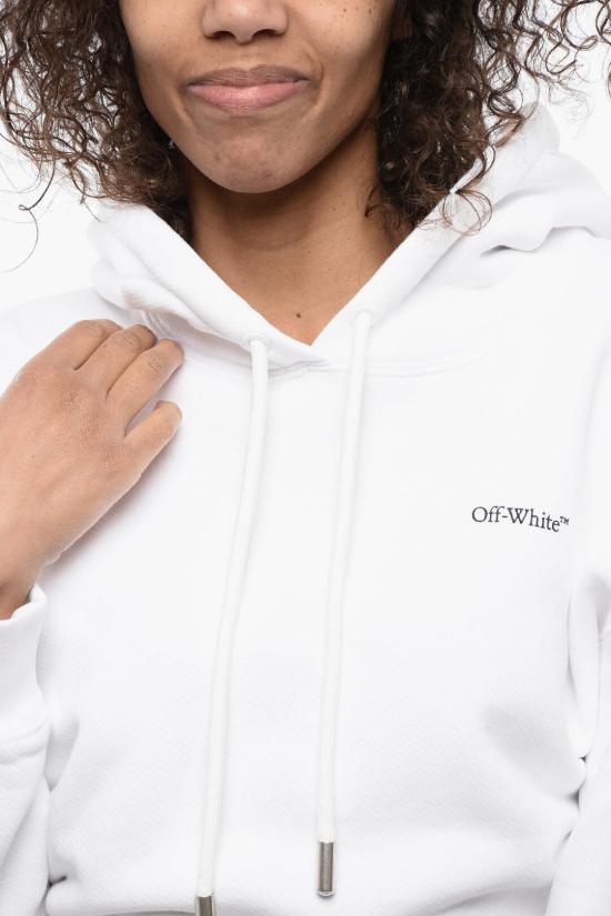  오프화이트 후드 티셔츠 OWBB056S24FLE0010184 White - OFF WHITE