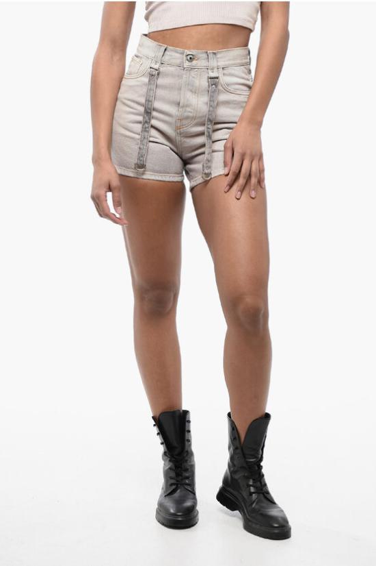  오프화이트 숏팬츠 OWYC016S24DEN0013600 Violet