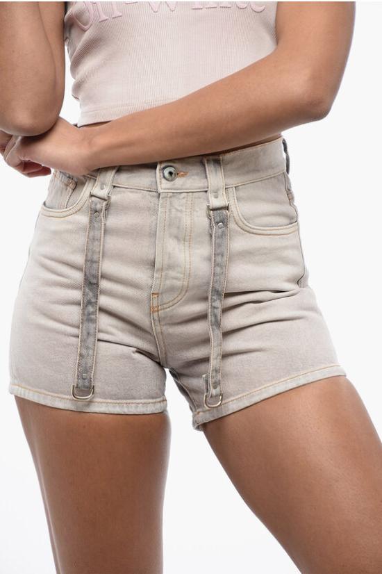  오프화이트 숏팬츠 OWYC016S24DEN0013600 Violet - OFF WHITE