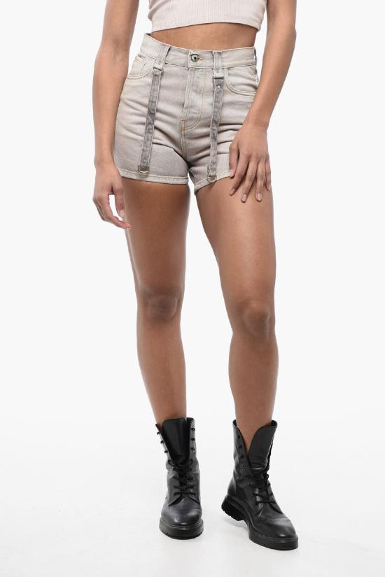  오프화이트 숏팬츠 OWYC016S24DEN0013600 Violet