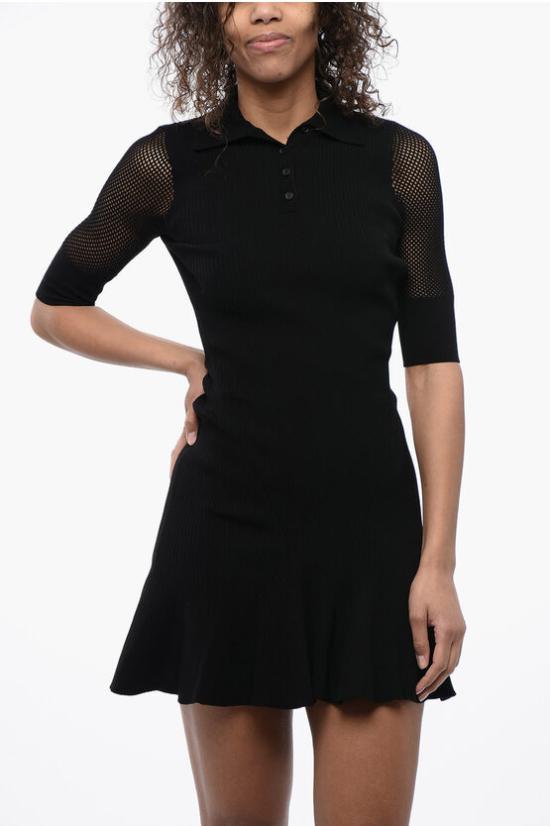  오프화이트 숏 원피스 OWHI116S24KNI0011010 Black - OFF WHITE