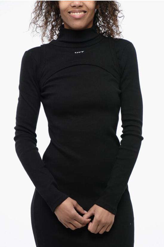  오프화이트 원피스 OWDB495C99JER0011001 Black - OFF WHITE