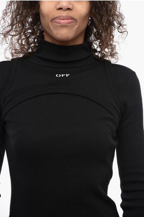  오프화이트 원피스 OWDB495C99JER0011001 Black - OFF WHITE