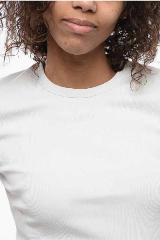  오프화이트 반팔 티셔츠 OWAA065S24JER0014040 Gray - OFF WHITE