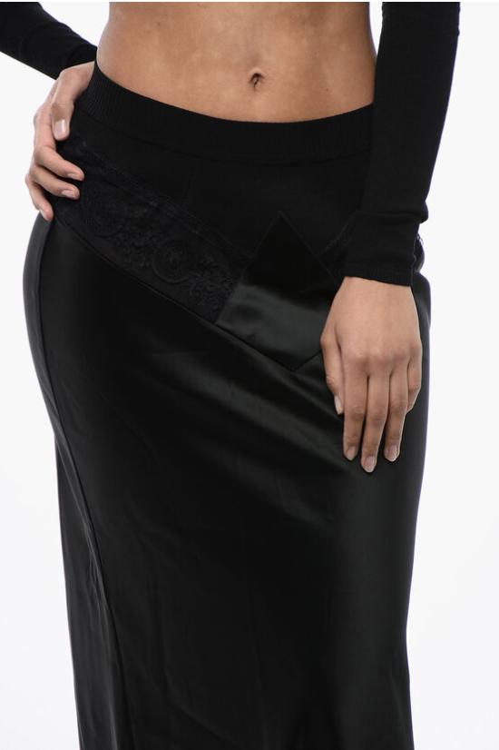  오프화이트 롱 스커트 OWCC185S24FAB0021000 Black - OFF WHITE