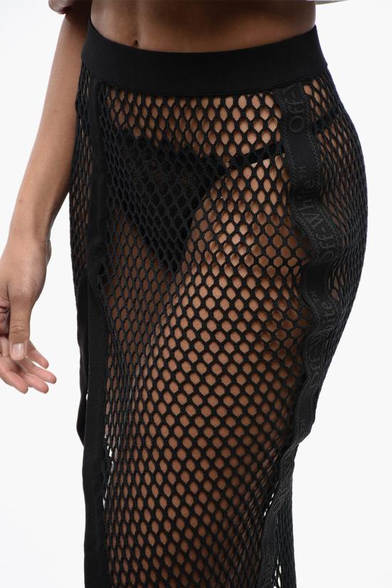  오프화이트 롱 스커트 OWFB005S24FAB0011010 Black - OFF WHITE