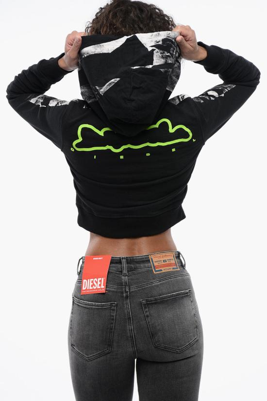  디젤 후드 티셔츠 A12547 0AMDV 141A Black - DIESEL