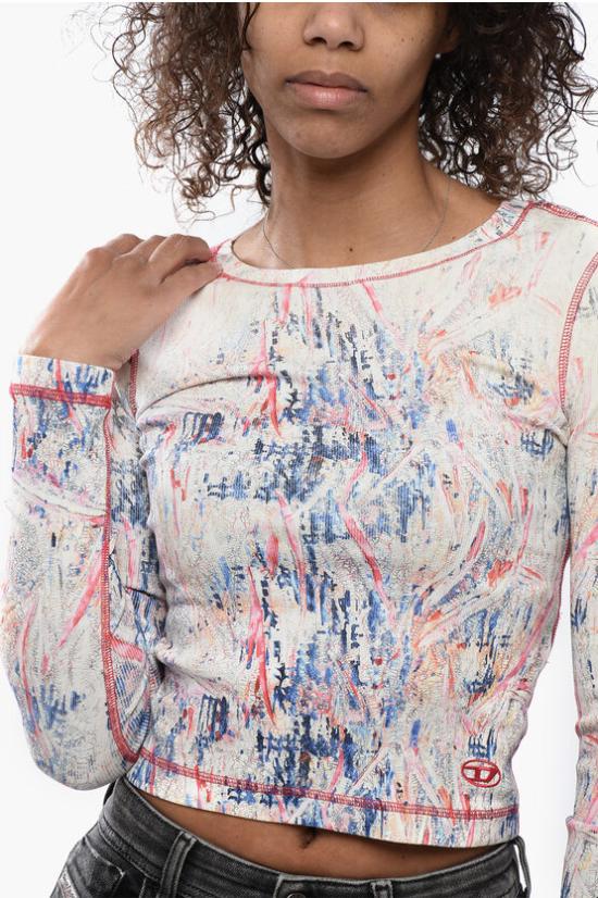  디젤 반팔 티셔츠 A13441 0QIAE 37IA Multicolor - DIESEL