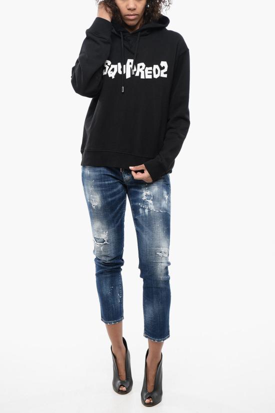  디스퀘어드2 후드 티셔츠 S72GU0421 S25539 900 Black - DSQUARED2