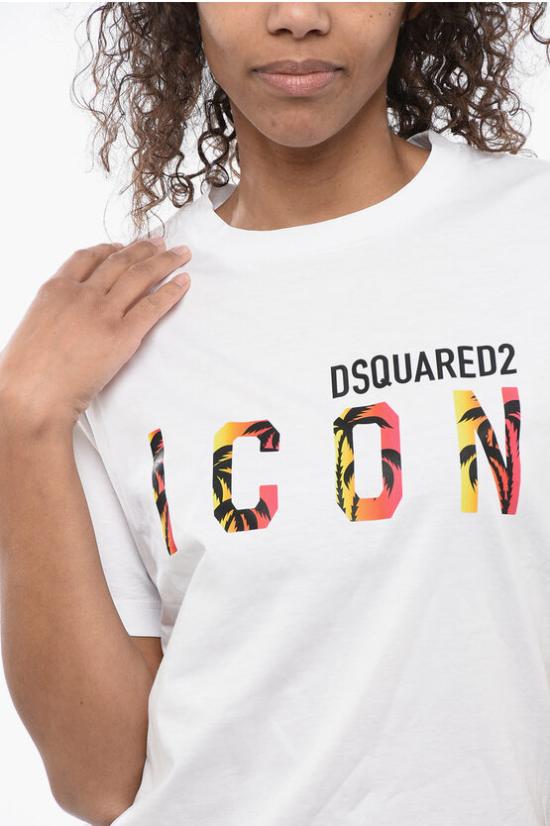  디스퀘어드2 반팔 티셔츠 S80GC0048 S23009 100 White - DSQUARED2