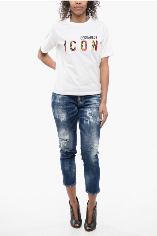  디스퀘어드2 반팔 티셔츠 S80GC0048 S23009 100 White - DSQUARED2