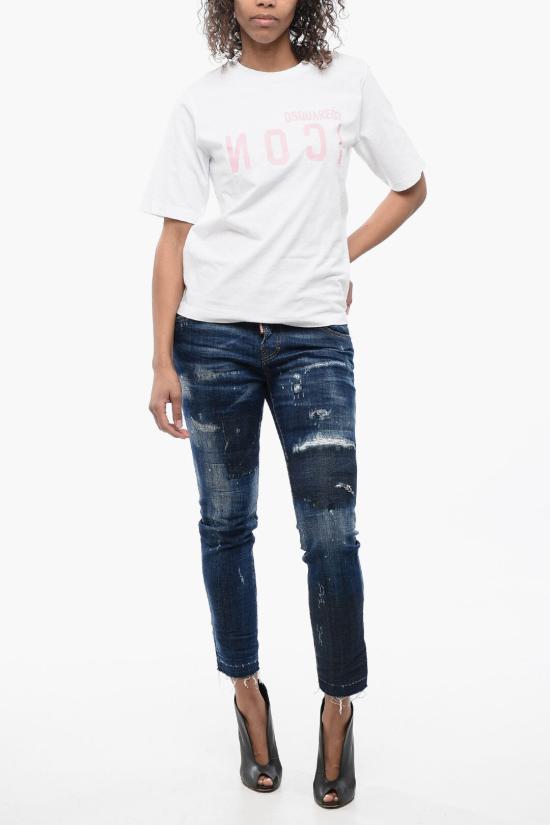  디스퀘어드2 반팔 티셔츠 S80GC0052 S22507 100 White - DSQUARED2