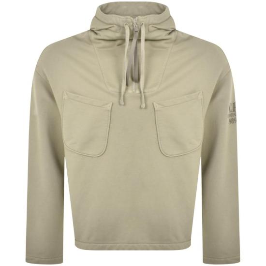  씨피 컴퍼니 다이애그널 플리스 집 후드 티셔츠 17CMSS022A006372G327 VINTAGE KHAKI DOM
