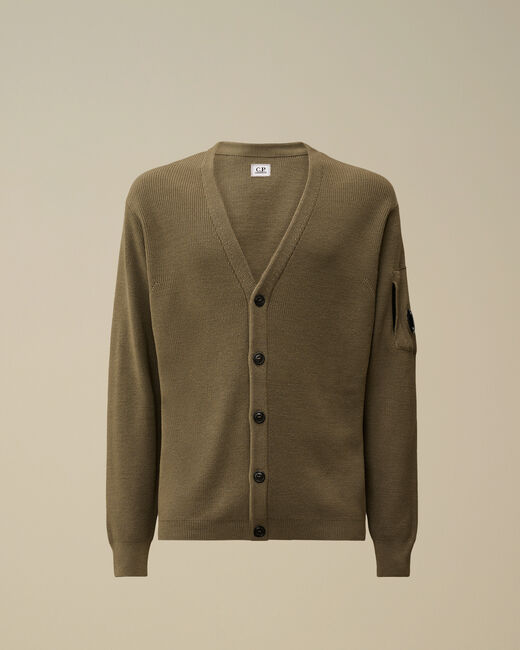  씨피 컴퍼니 렌즈 와펜 버튼 프런트 가디건 17CMKN253A 006595A 359 WALNUT DOM