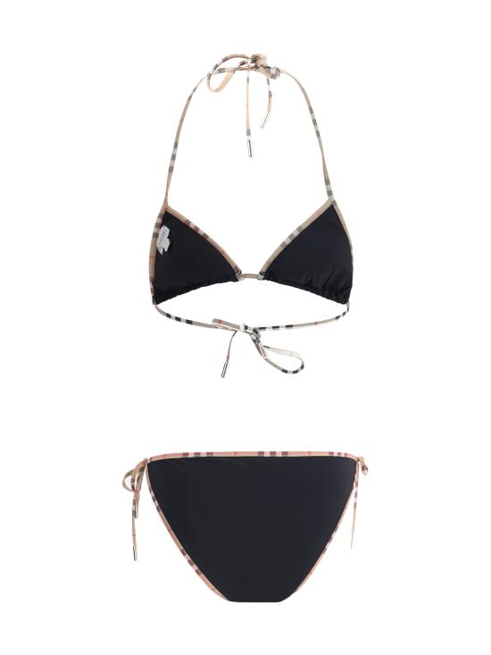 26SS 버버리 마타 빈티지 체크 트라이앵글 비키니 8070463 A1189 BLACK - BURBERRY